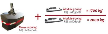 Image de Pack Acier LESTAGRI Evolutif 2 000 kg (1 400 + 600 kg)